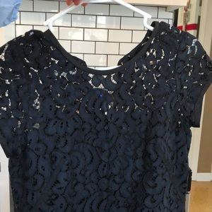 Ann Taylor Loft Navy Lace Dress for wedding
